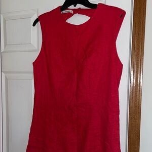 Abercrombie & Fitch Red Sleeveless Cut Out Tank Dress